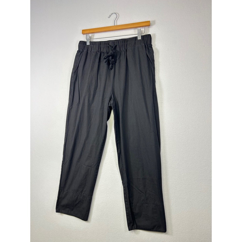 Breathable Minimalist Grade & Gather Women Med Black 100% Cotton Drawstring Pant - Picture 9 of 9
